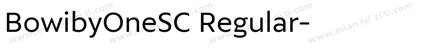 BowibyOneSC Regular字体转换